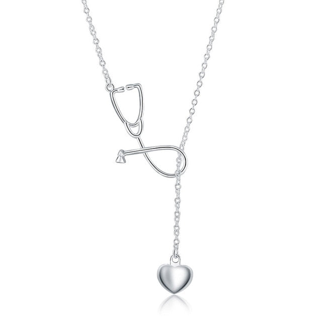 silver color gorgeous charm fashion charm heart wedding lady love necklace noble luxury 18 inches Silver jewelry , N270