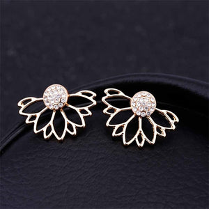 2019 New Crystal Flower Drop Earrings for Women Fashion Jewelry Gold Silver Rhinestones Earrings Gift for Party Best Friend