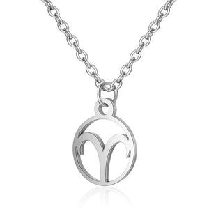 fashion 12 Constellation Aries Libra Cancer Pisces Aquarius Virgo Libra Leo Capricorn Gemini Taurus Necklace Pendant for women