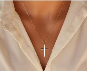 Small Gold Cross Pendant Necklace Women Girl Kids,Mini Charm Pendant Gold Color Jewelry Crucifix Christian Ornaments