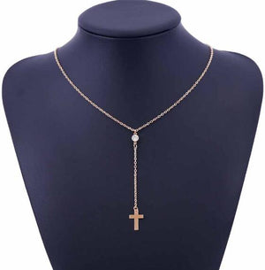 Small Gold Cross Pendant Necklace Women Girl Kids,Mini Charm Pendant Gold Color Jewelry Crucifix Christian Ornaments