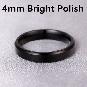 4mm Dull Polish Silver Color Titanium Ring For Men and Women