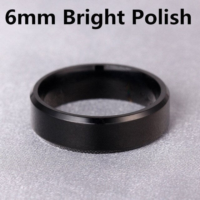 4mm Dull Polish Silver Color Titanium Ring For Men and Women