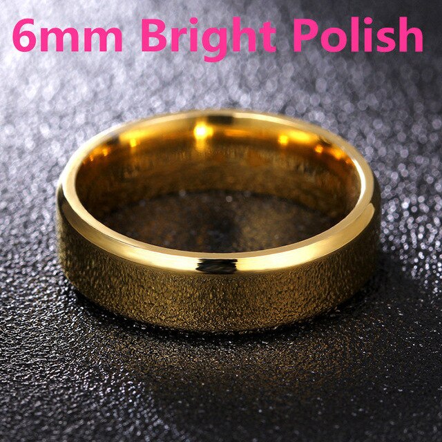 4mm Dull Polish Silver Color Titanium Ring For Men and Women