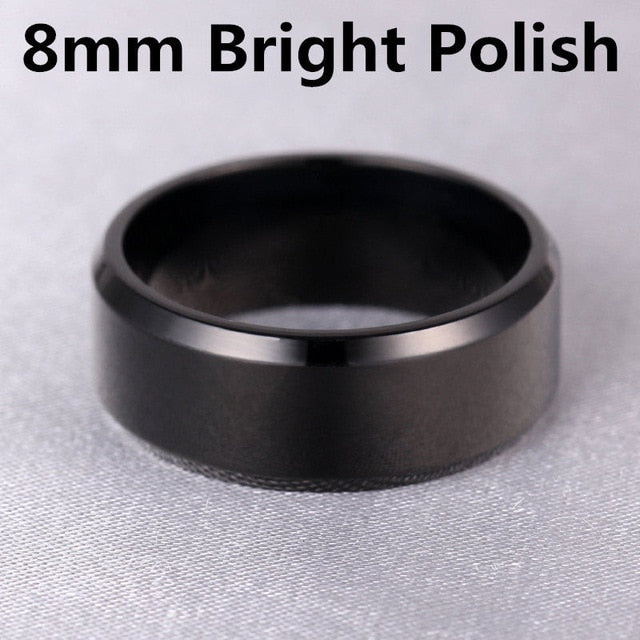 4mm Dull Polish Silver Color Titanium Ring For Men and Women