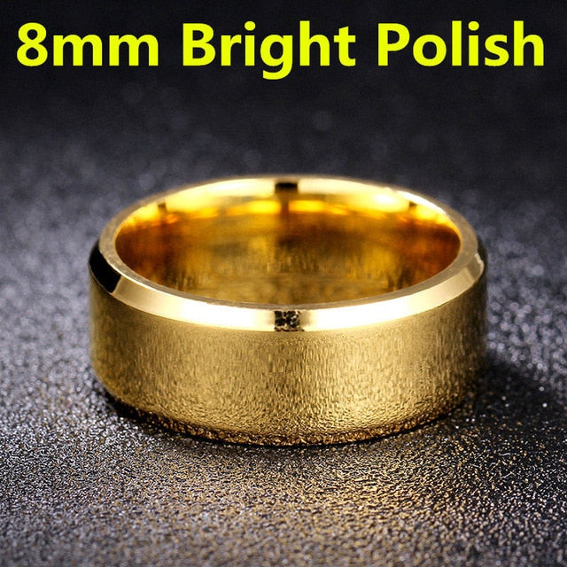 4mm Dull Polish Silver Color Titanium Ring For Men and Women