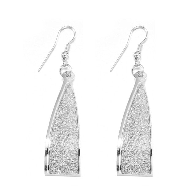 Silver/Gold Crystal Scrub Drop Hook Dangle Earrings Long earring Pendientes For Women Er838