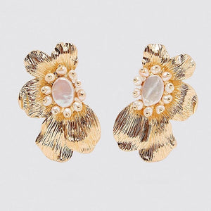 JJFOUCS Bohemian Za Fashion Sun Flower Drop Earrings For Women Party Shiny Crystal Statement Earrings Wedding Girls Jewelry Gift