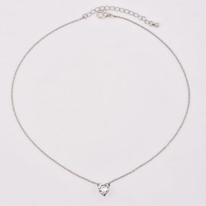 2019 New Female Fashion Crystal Heart Necklace Pendant  Short Gold Chain Necklace Pendant Necklace Charm Gifts girlfriends