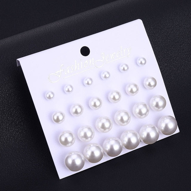 IPARAM Trend Simulation Pearl Long Earrings Female White Round Pearl Wedding Pendant Earrings Fashion Korean Jewelry Earrings