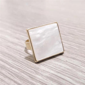 Fashion woman rings acetate plate The adjustable ring oval acrylic resin geometry rings Trendy Geometric Wedding bands rings