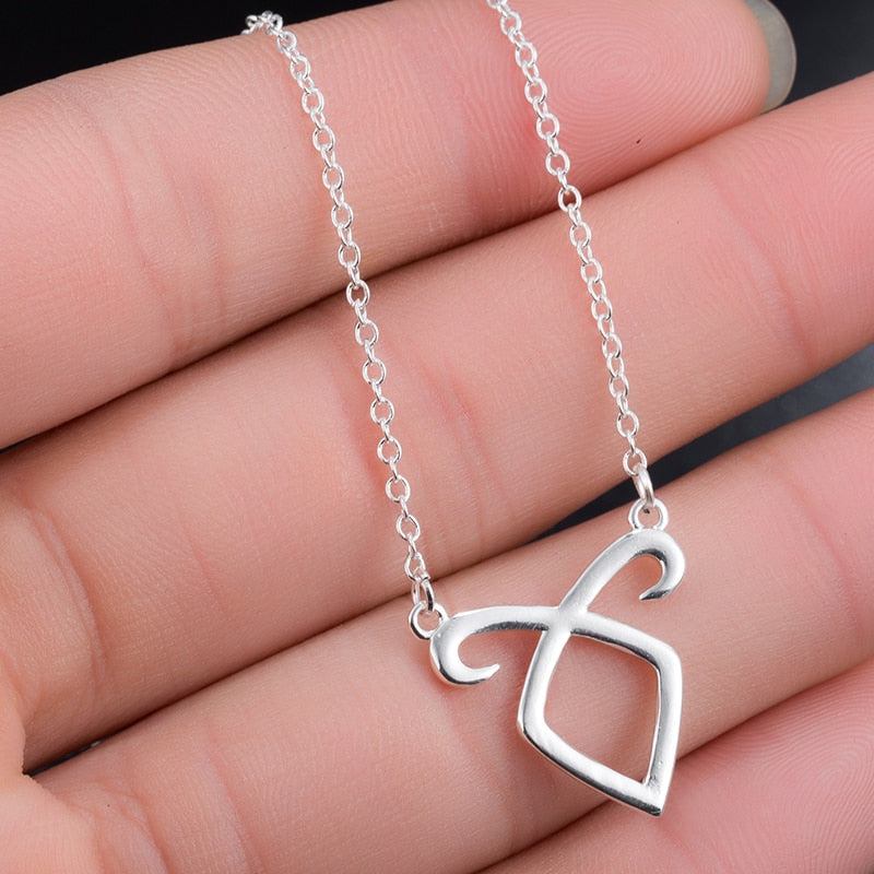 Yiustar Simple Jewelry Chain Bones Necklace Mortal Instruments City of Bones Angelic Power Runes Shadowhunters Film Accessories