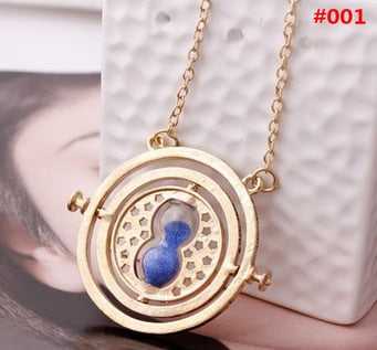 ZRM Fashion Jewelry Potter Time Turner Pendant Necklace Sand Glass Necklace For Women