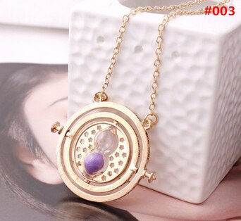 ZRM Fashion Jewelry Potter Time Turner Pendant Necklace Sand Glass Necklace For Women