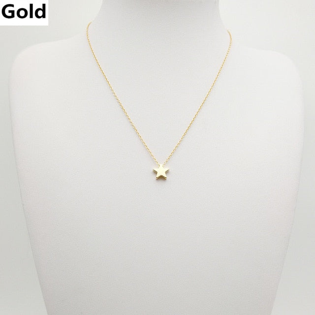 Kejialai Womens Necklace Romantic Alloy Hearts Pendant Necklace 2018 Simple Gold Sliver Women's Metal Chains Necklaces N3388