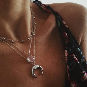 26 Styles Bohemian Multi layer Pendant Necklaces For Women Fashion Golden Geometric Charm Chains Necklace Jewelry Wholesale