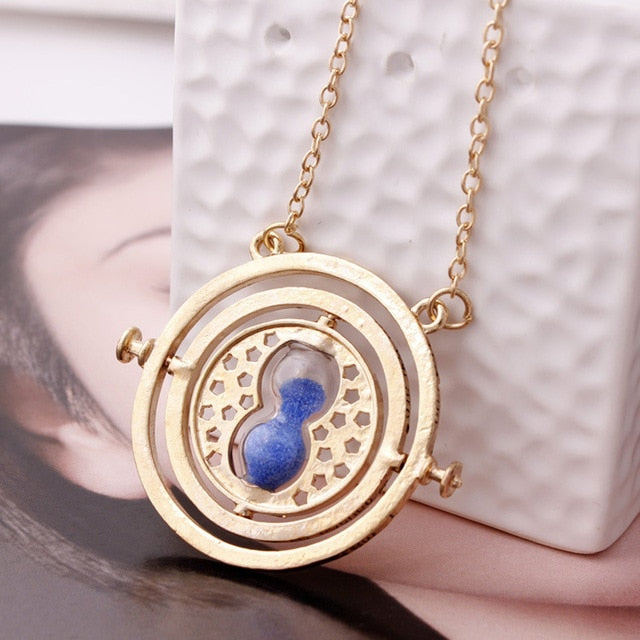 CHIELOYS Hot HP Necklace Series Magic Gifts For Kids Gold Snitch Time-Turner Hogwarts Horcrux Pendant Chain Giratiempo